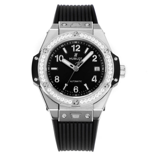 Hublot Big Bang 39mm Steel Diamond Bezel Automatic Ladies Watch