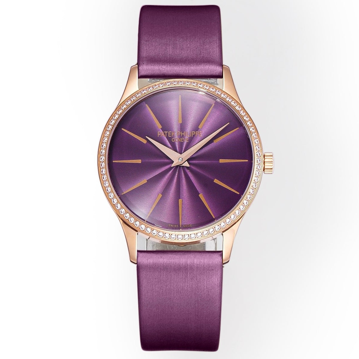 Patek Philippe Calatrava Ladies Watch 35mm | Slim Cal.240 Automatic Guilloché Dial Watch