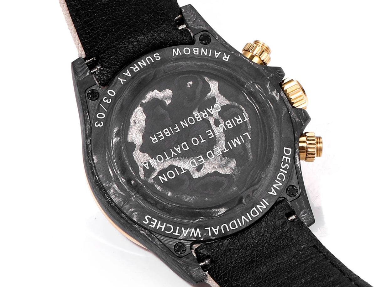 Rolex TW Factory Custom Carbon Fiber Daytona Watch 40mm 4801 Chronograph Movement Luminous Case & Buckle