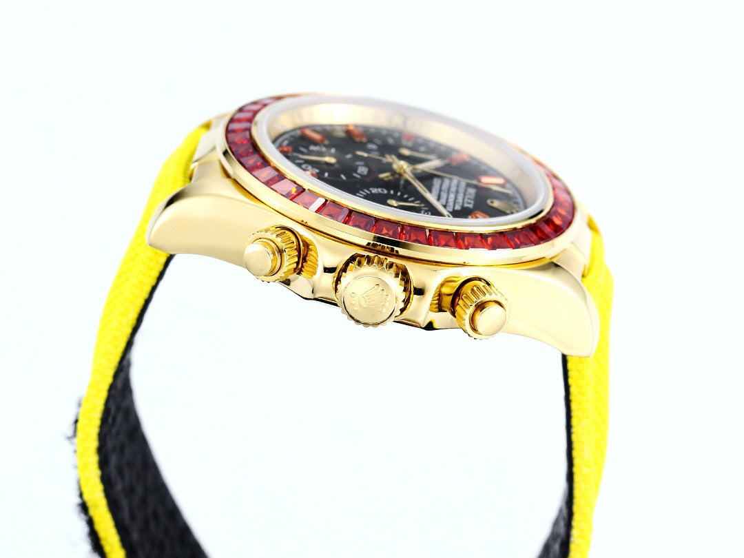 Rolex Cosmograph Daytona Super Clone Watch | Pumpkin Ruby Bezel, 43mm