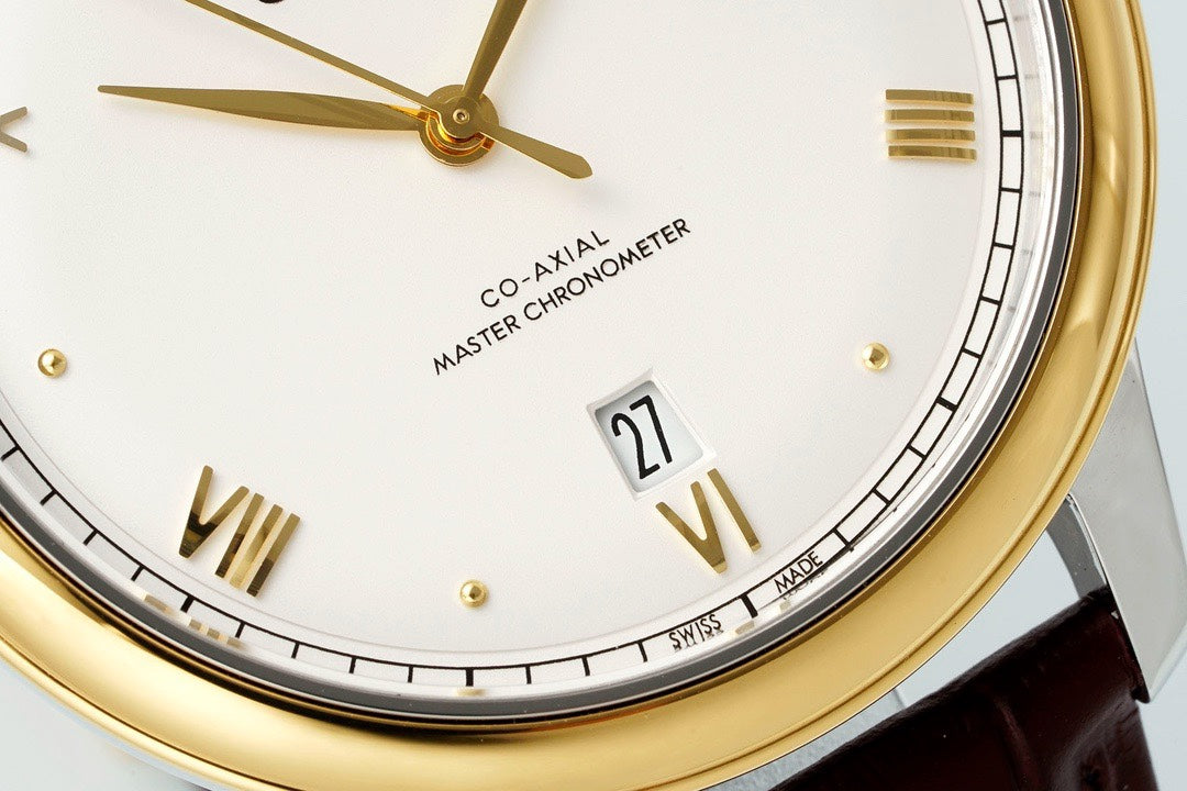 Omega De Ville Power‑Reserve Automatic Mechanical Watch, Genuine Calfskin Leather Strap