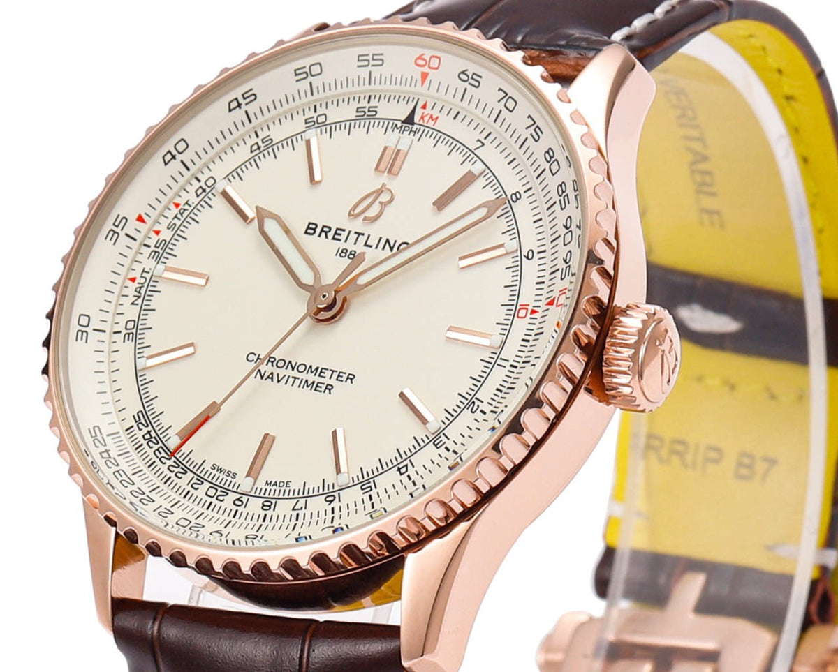 BREITLING Navitimer 1 Pilot Watch 41mm, TW Factory Seagull 2824 Automatic Leather Strap
