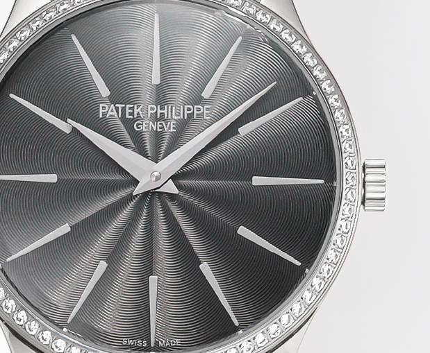 Patek Philippe Calatrava Ladies Watch 35mm | Slim Cal.240 Automatic Guilloché Dial Watch