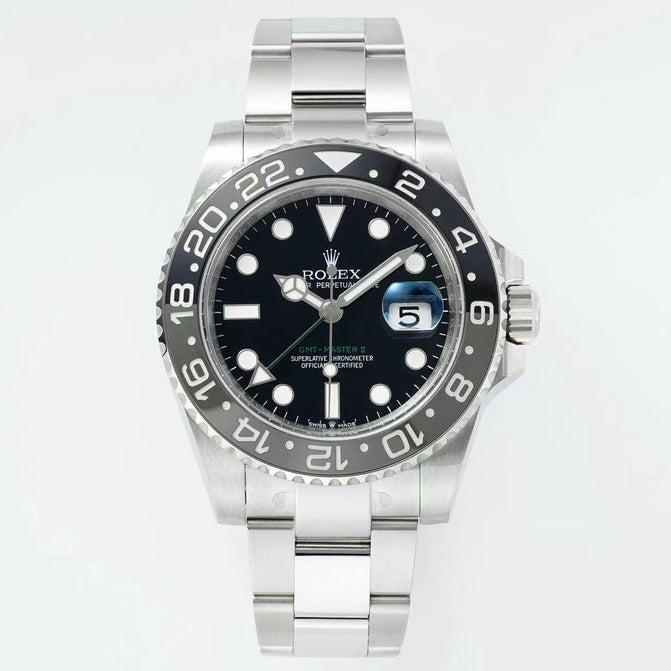 Rolex GMT Travel Watch 904L Steel Cal.3285 Movement