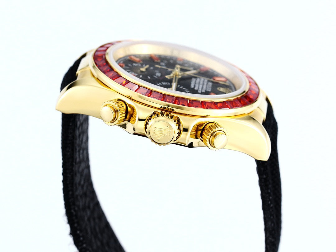 Rolex Cosmograph Daytona Super Clone Watch | Pumpkin Ruby Bezel, 43mm
