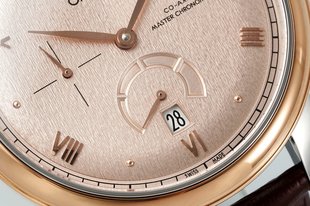 Omega De Ville Power‑Reserve Automatic Mechanical Watch, Genuine Calfskin Leather Strap