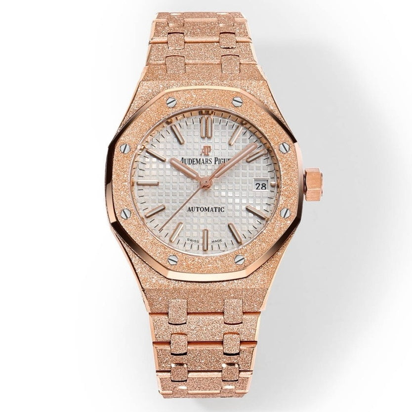Audemars Piguet Royal Oak 37mm 15454 Frosted Gold Ladies Automatic Watch