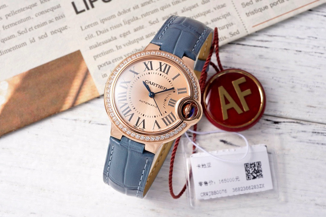 Cartier Ballon Bleu AF Upgraded 33mm Women Automatic Wristwatch