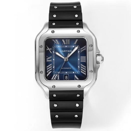 Cartier Santos Rubber Strap | THB Factory 39.8mm Automatic Watch