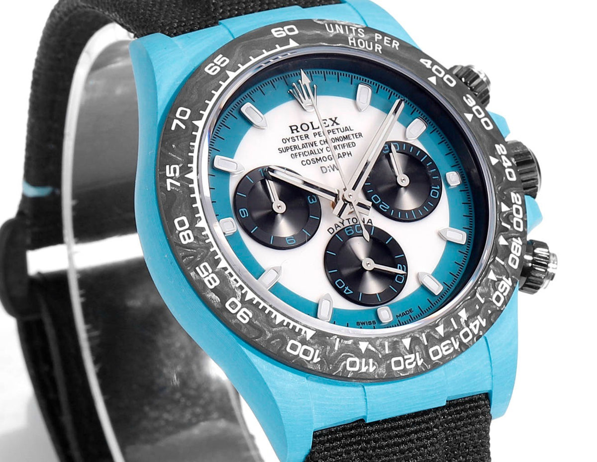 Rolex TW Factory Custom Carbon Fiber Daytona Watch 40mm 4801 Chronograph Movement Luminous Case & Buckle