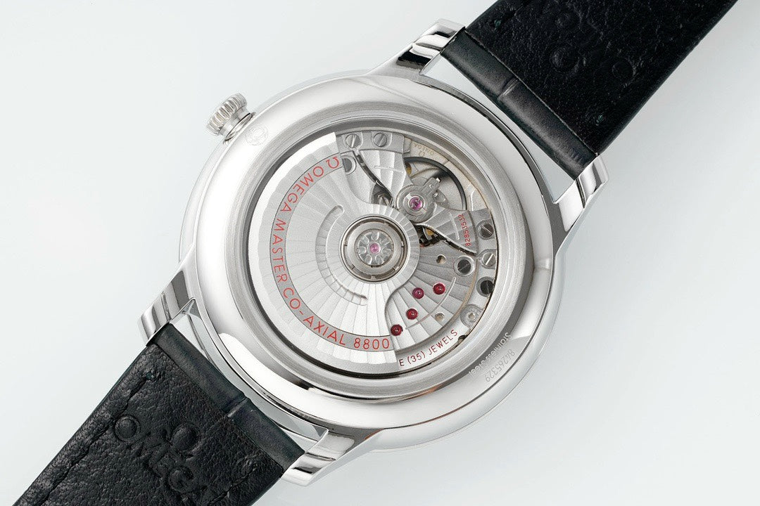 Omega De Ville Power‑Reserve Automatic Mechanical Watch, Genuine Calfskin Leather Strap