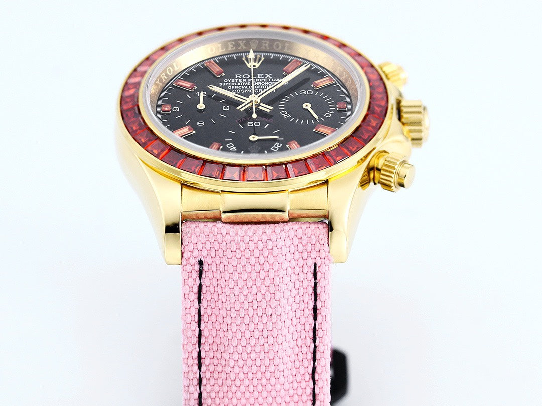 Rolex Cosmograph Daytona Super Clone Watch | Pumpkin Ruby Bezel, 43mm