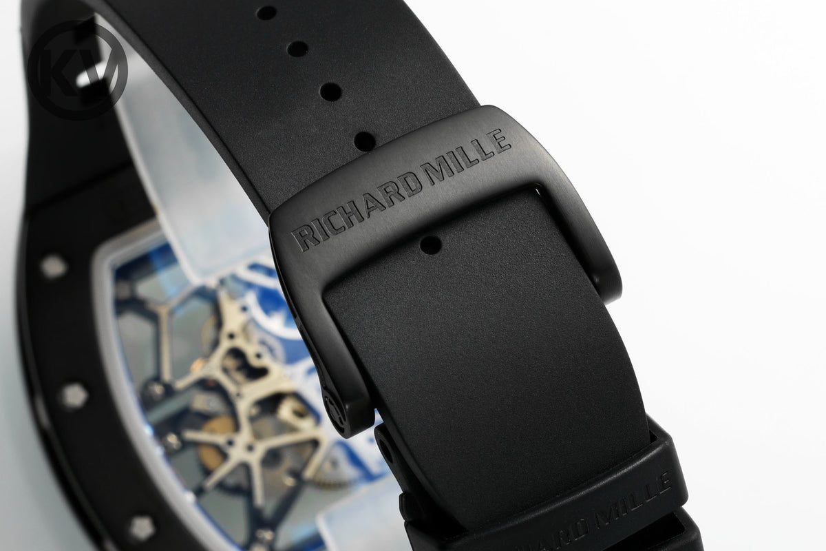 Richard Mille RM035 Americas Hollow Tonneau Mechanical Watch Magnesium Alloy Rubber Strap Multi Colors