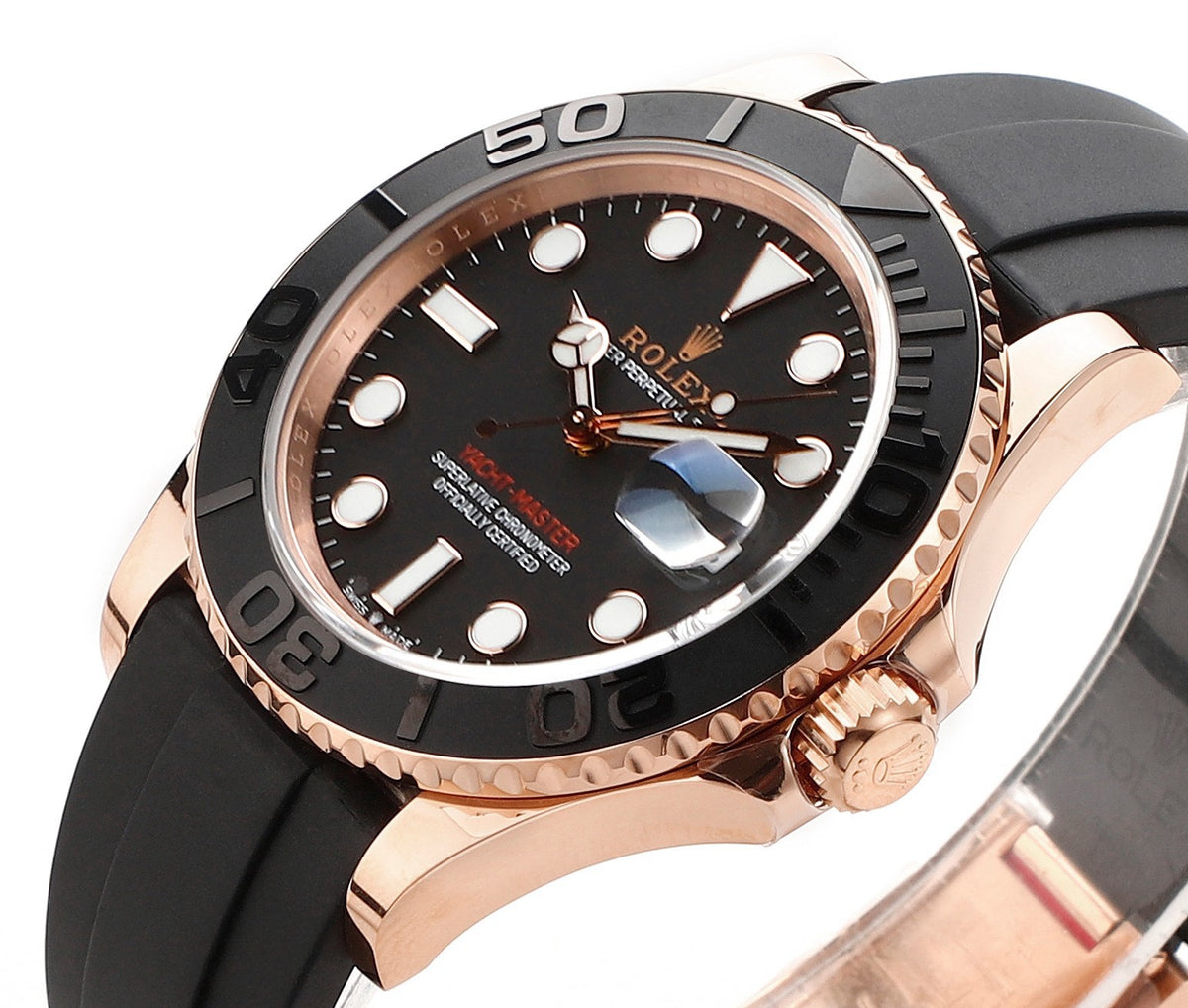 Rolex MS Factory Yacht‑Master 42mm 904L Steel 3235 Blue Hairspring Automatic Watch Oysterflex Rubber Strap
