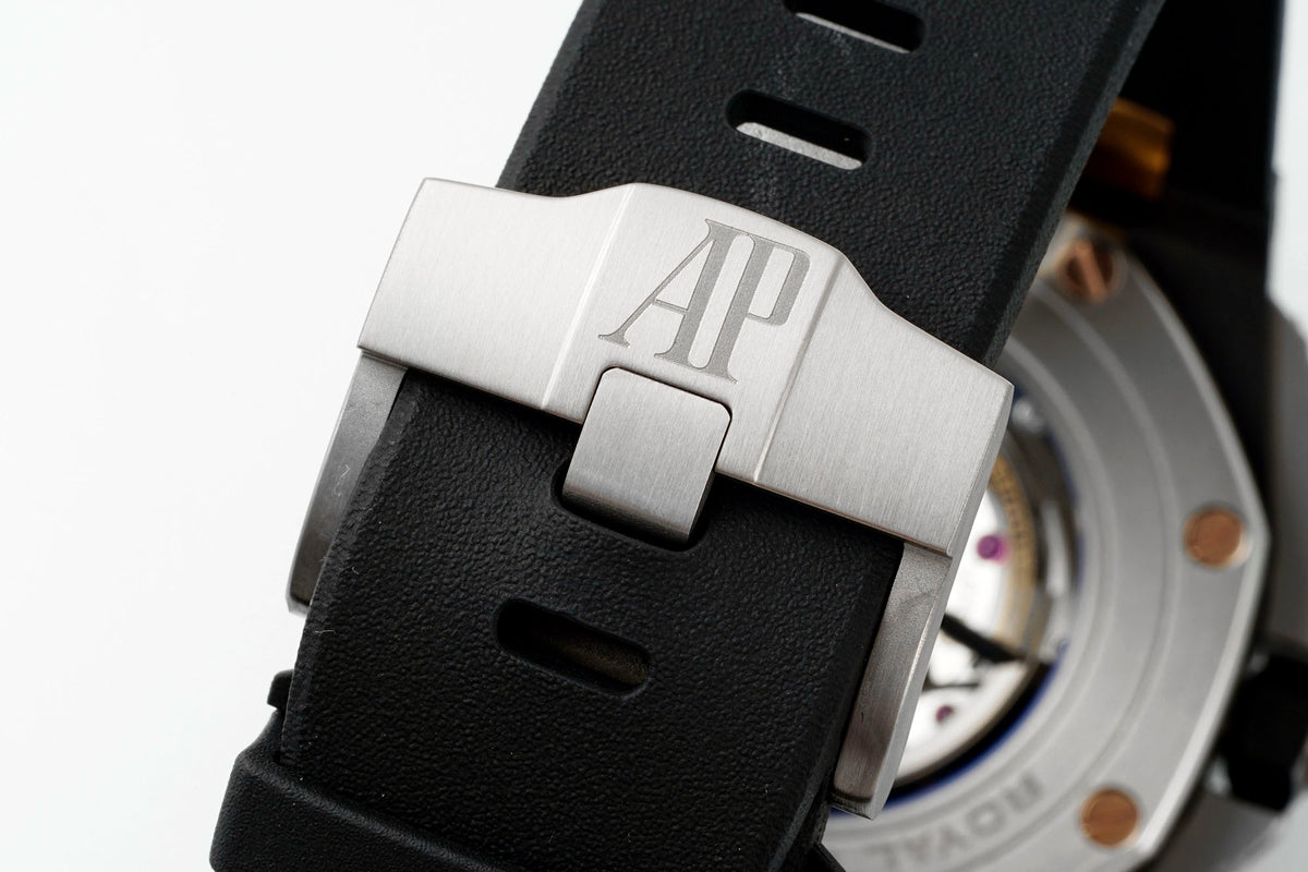 Audemars Piguet Ceramic Chronograph 44mm Sports Watch Rubber Strap