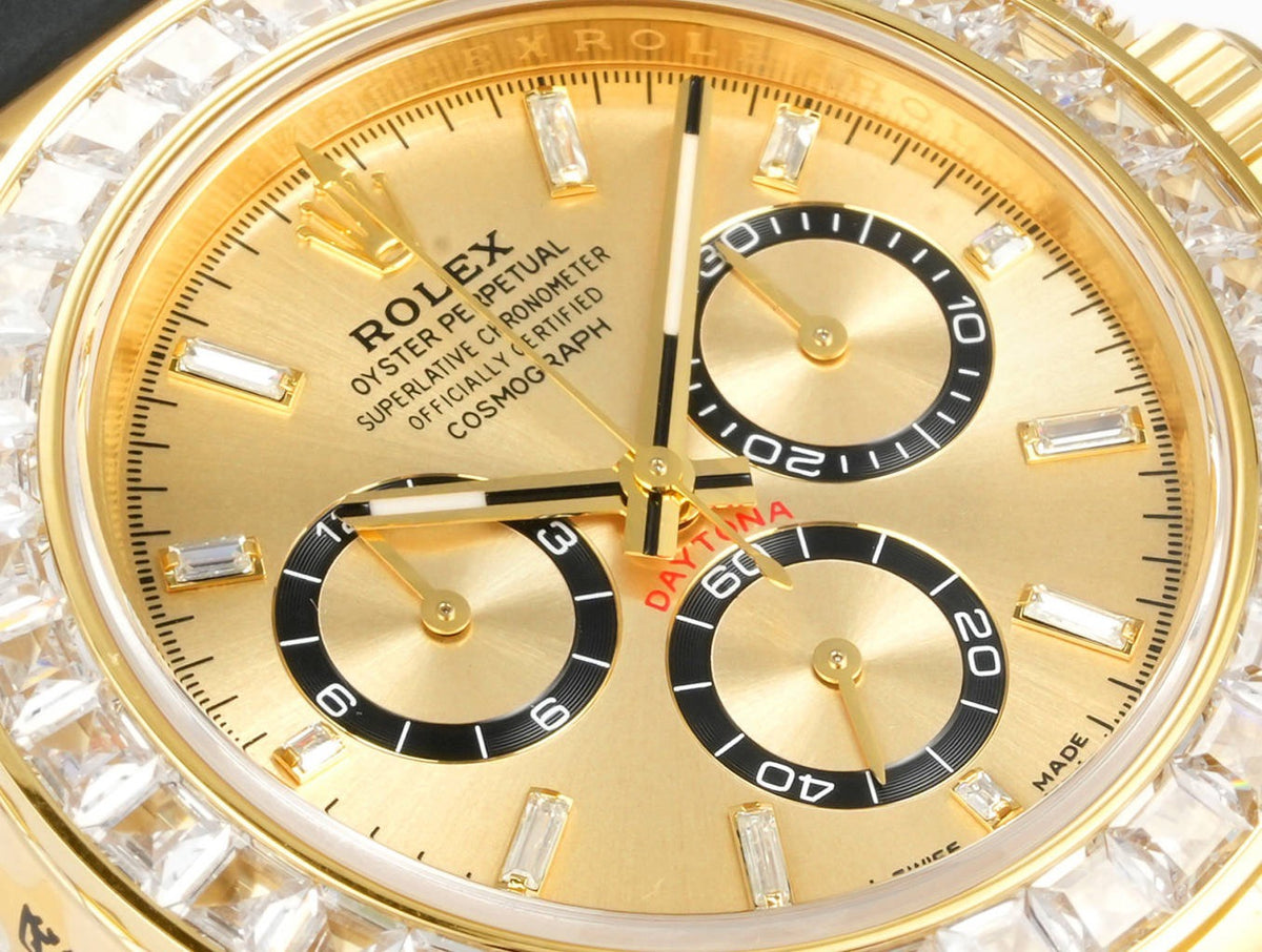 Rolex Cosmograph Daytona 40mm N+ Factory V2 Weighted Baguette Bezel Automatic Watch