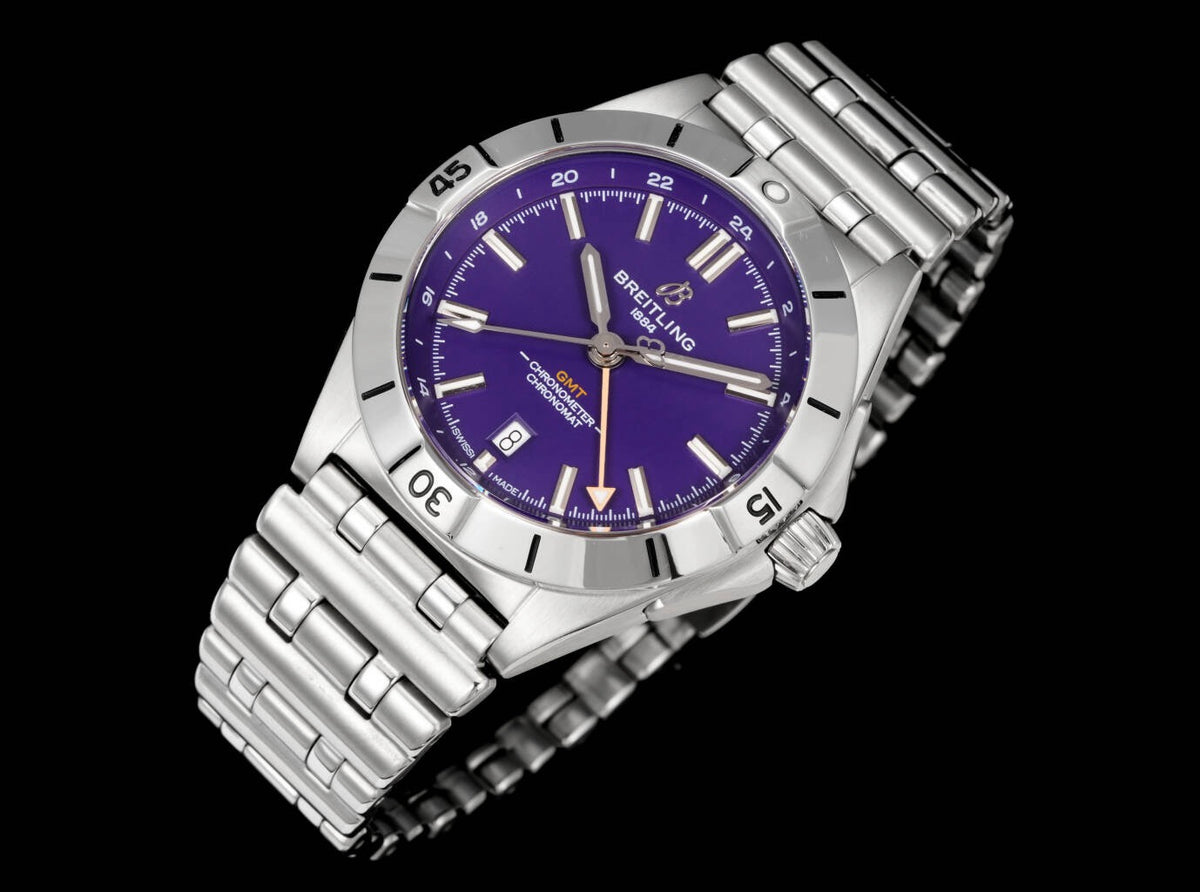 Breitling Chronomat GMT 40mm Automatic Steel Watch Multi‑Color Dial Bullet Bracelet