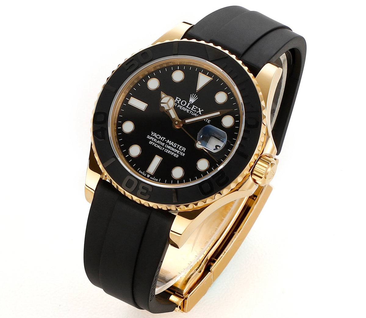 Rolex MS Factory Yacht‑Master 42mm 904L Steel 3235 Blue Hairspring Automatic Watch Oysterflex Rubber Strap