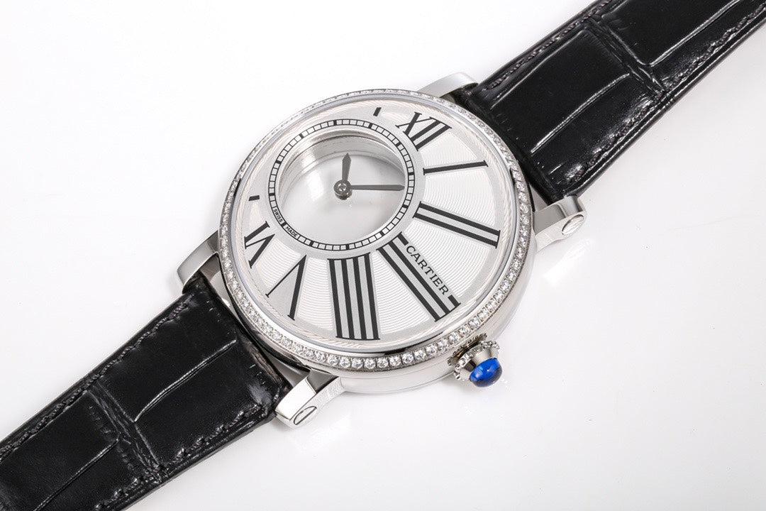 Cartier Rotonde de Cartier Mysterious Watch, Floating Hands Design, 42.5mm, MC 9981 Manual & Automatic Integrated Movement