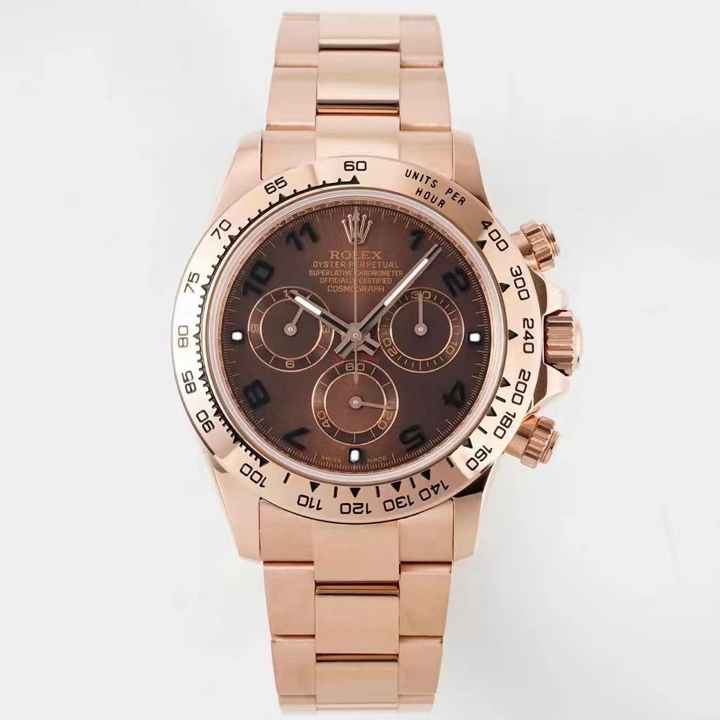 Rolex Cosmograph Daytona Chronograph Watch 40mm 904L Steel Ceramic Bezel Custom 7750 Movement