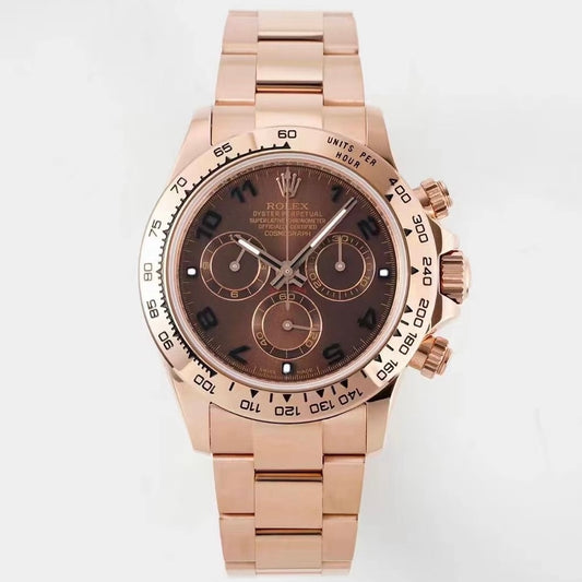 Rolex Cosmograph Daytona Chronograph Watch 40mm 904L Steel Ceramic Bezel Custom 7750 Movement