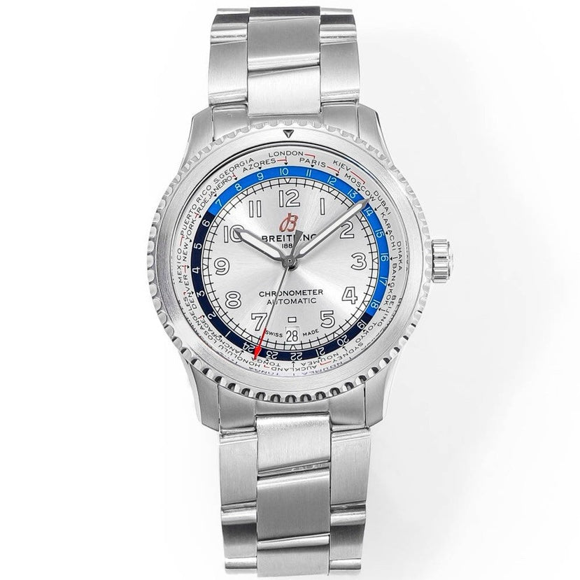 BREITLING Navitimer Pilot Watch 41mm, BLS Factory 2824 Automatic Movement Steel Bracelet