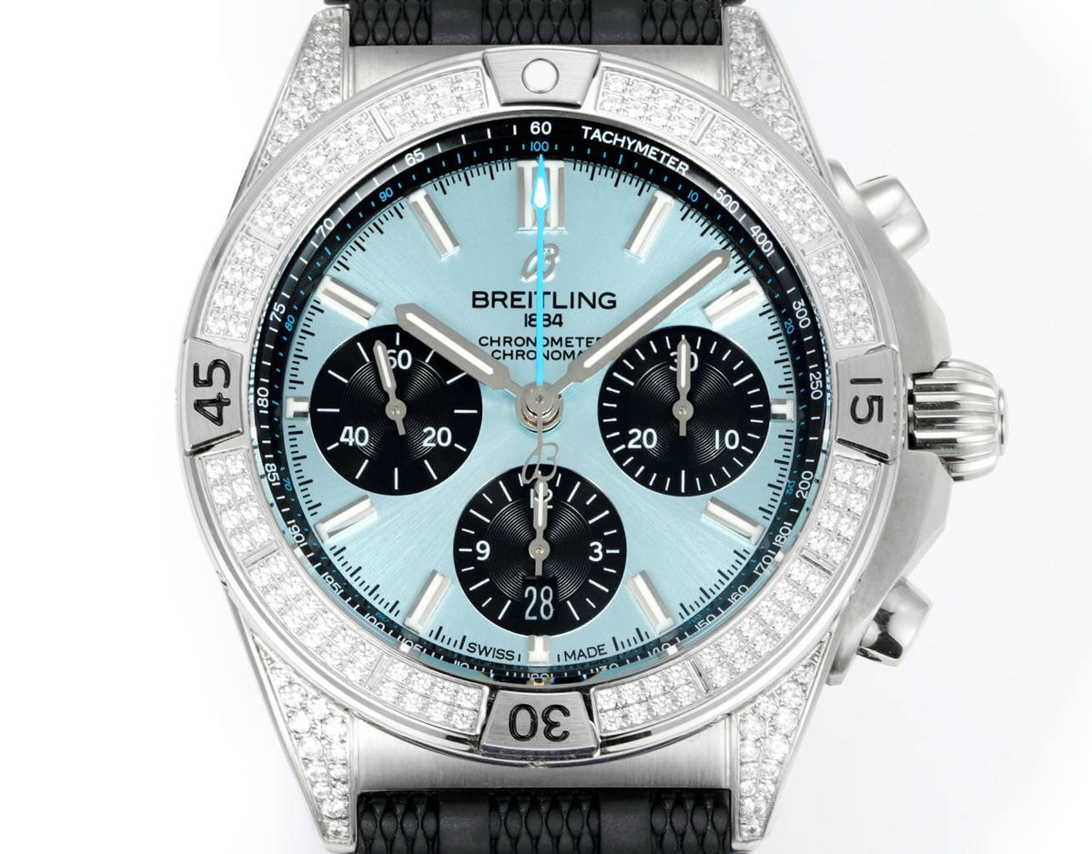 Breitling Chronomat Super Clone Watch | B01 Automatic Chronograph Movement, Diamond Bezel, 42mm
