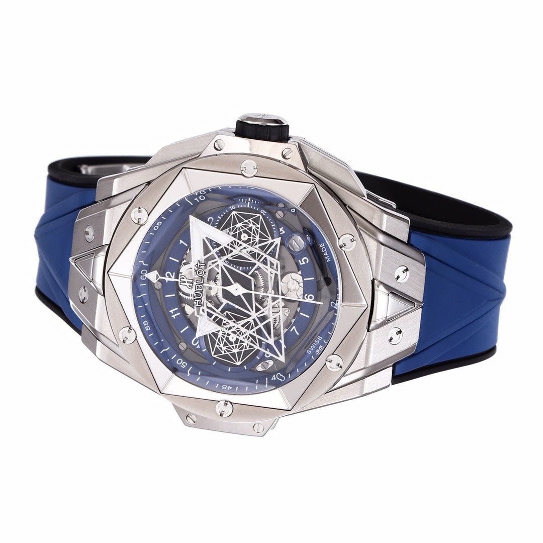 HUBLOT Big Bang Sang Bleu II Watch | BBF Super Clone Titanium Automatic Chronograph Wristwatch