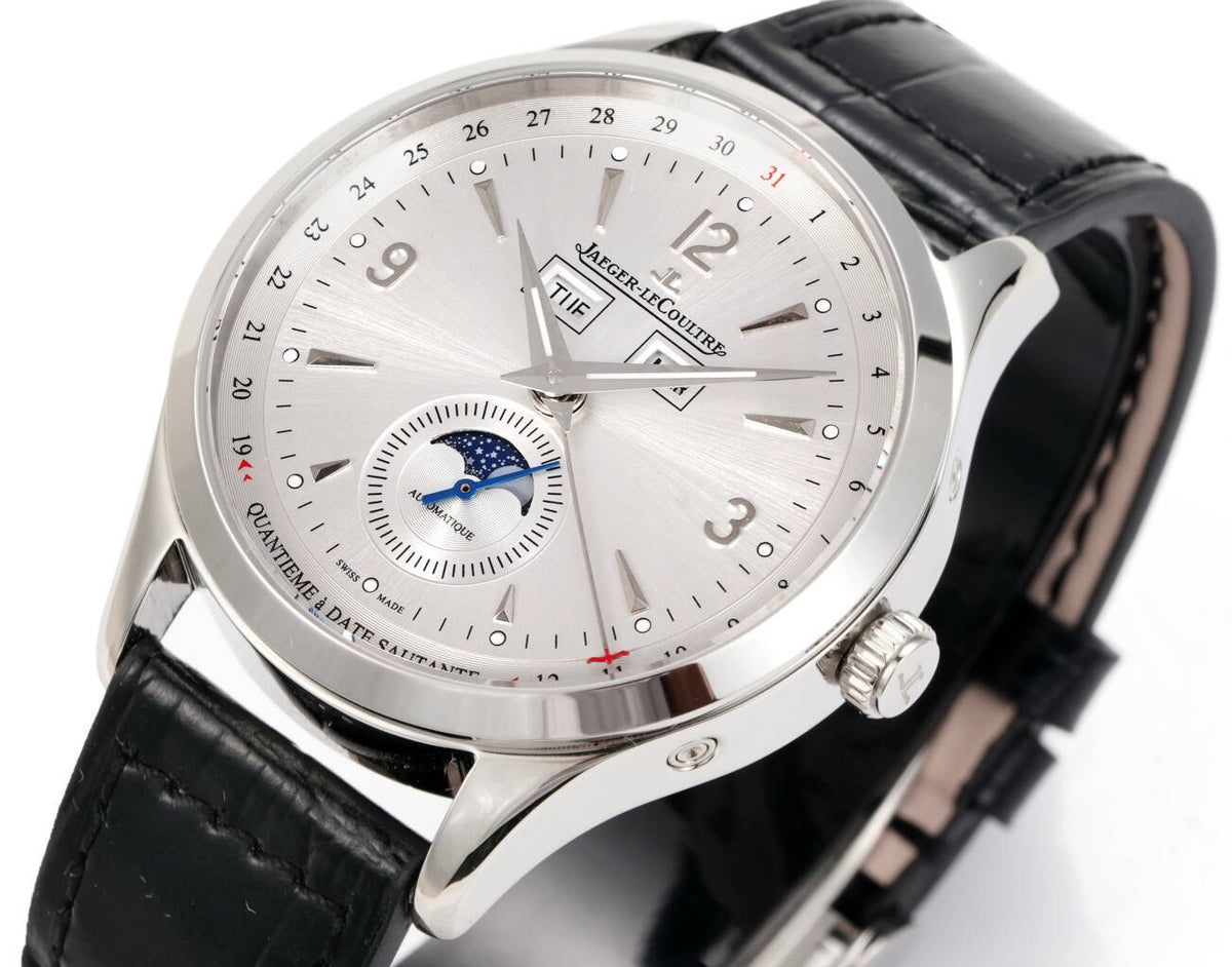 Jaeger-LeCoultre Master Calendar Moon Phase Automatic Watch 40mm Genuine Leather Strap