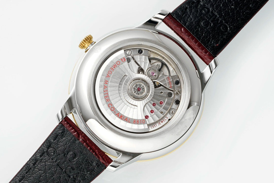 Omega De Ville Power‑Reserve Automatic Mechanical Watch, Genuine Calfskin Leather Strap