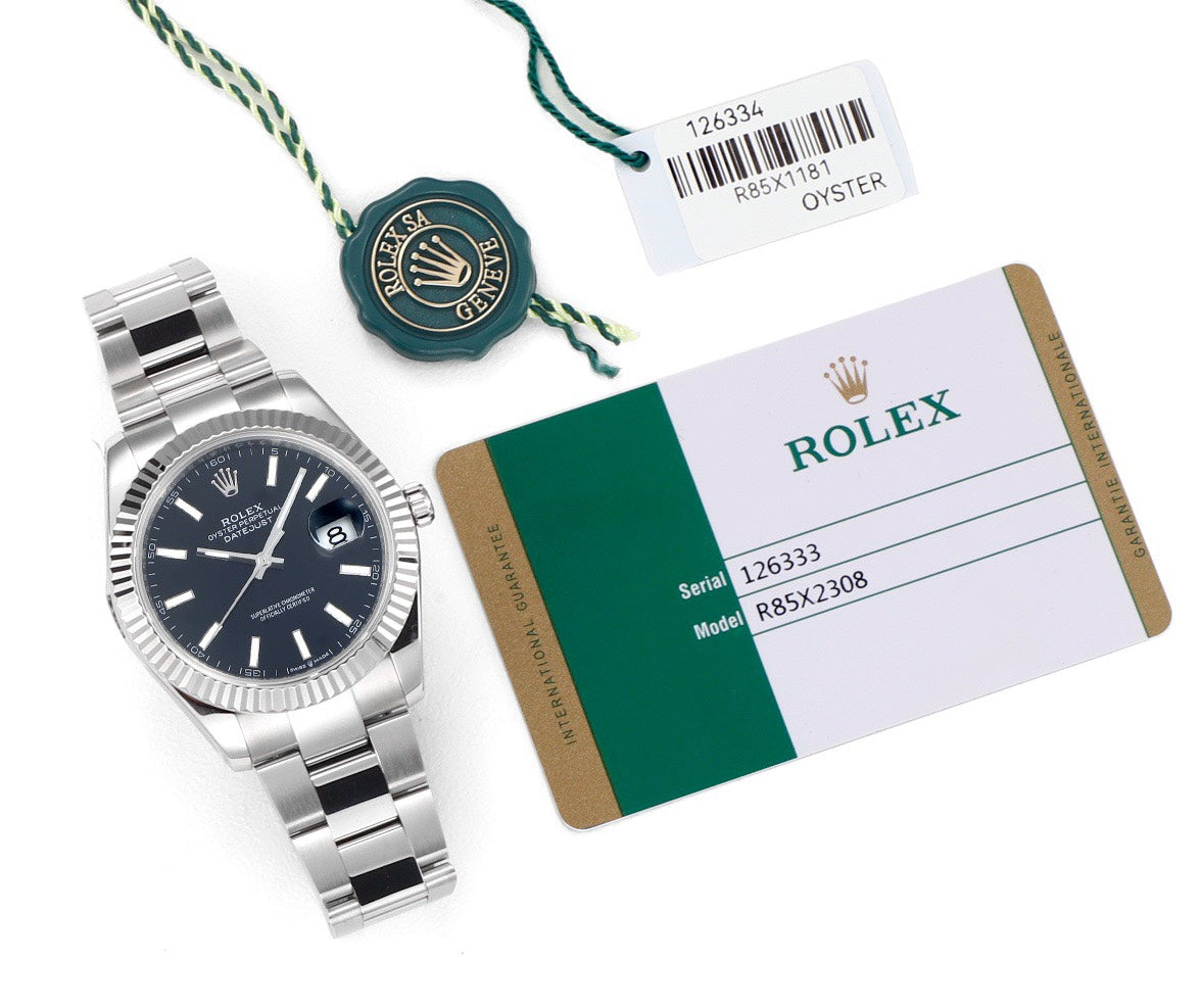 Rolex Datejust 41mm Automatic Watch 3235 Movement 72‑Hour Power Reserve Fluted Bezel
