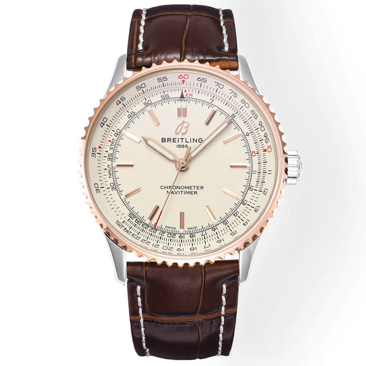 BREITLING Navitimer 1 Pilot Watch 41mm, TW Factory Seagull 2824 Automatic Leather Strap