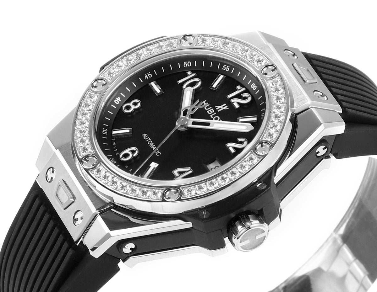 Hublot Big Bang 39mm Steel Diamond Bezel Automatic Ladies Watch