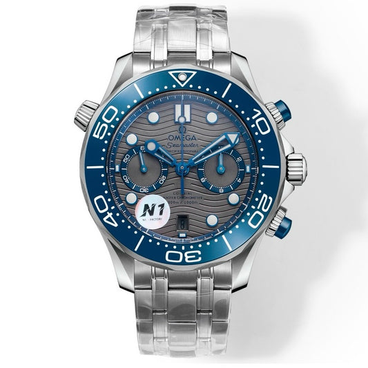 OMEGA Seamaster 300 Chronograph 44mm Dive Watch Cal.9900 Full Function Ceramic Bezel