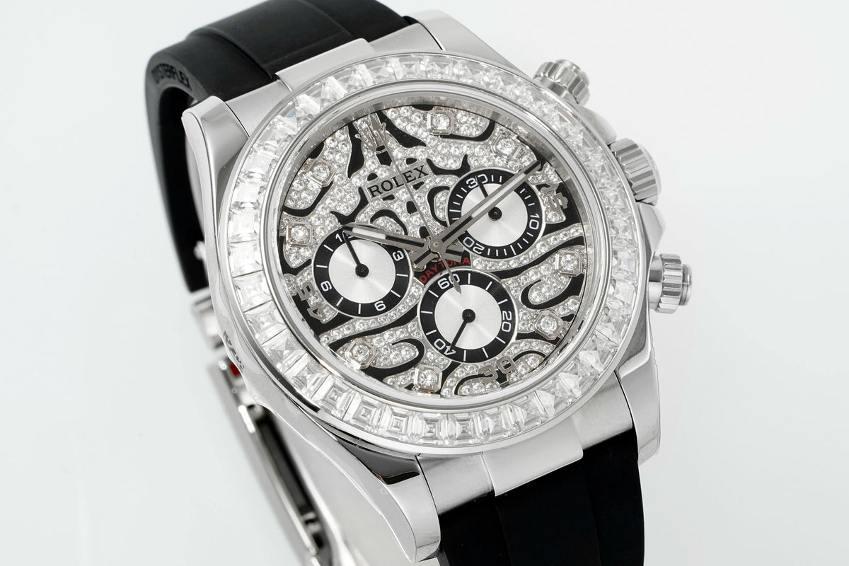 Rolex PPM Tiger Eye Moissanite Chronograph