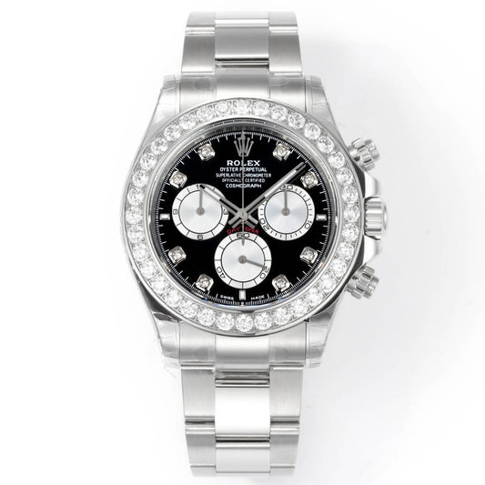 Rolex Cosmograph Daytona 40mm N+ Factory V2 Weighted Baguette Bezel Automatic Watch