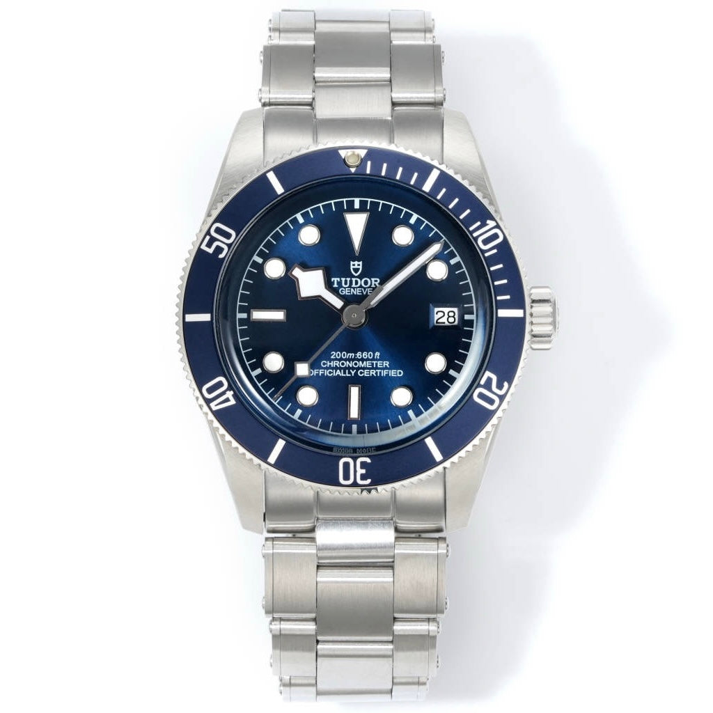 Tudor Black Bay GMT Automatic Diver Watch 41mm, Domed Sapphire Crystal, Rivet Stainless Steel Bracelet, Multiple Ceramic Bezel Color Options