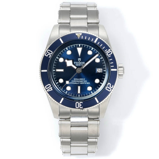 Tudor Black Bay GMT Automatic Diver Watch 41mm, Domed Sapphire Crystal, Rivet Stainless Steel Bracelet, Multiple Ceramic Bezel Color Options
