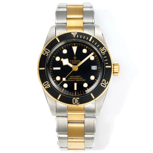 Tudor Black Bay GMT Automatic Diver Watch 41mm, Domed Sapphire Crystal, Rivet Stainless Steel Bracelet, Multiple Ceramic Bezel Color Options
