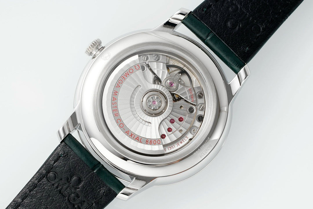 Omega De Ville Power‑Reserve Automatic Mechanical Watch, Genuine Calfskin Leather Strap