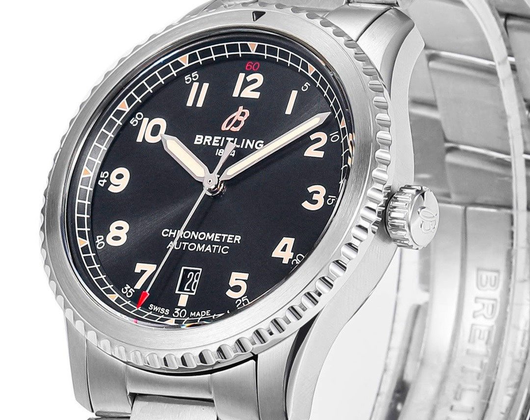 BREITLING Navitimer Pilot Watch 41mm, BLS Factory 2824 Automatic Movement Steel Bracelet