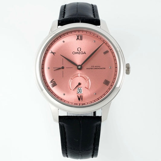 Omega De Ville Power‑Reserve Automatic Mechanical Watch, Genuine Calfskin Leather Strap