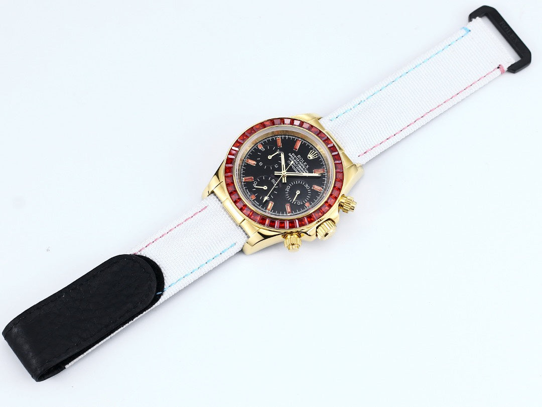 Rolex Cosmograph Daytona Super Clone Watch | Pumpkin Ruby Bezel, 43mm