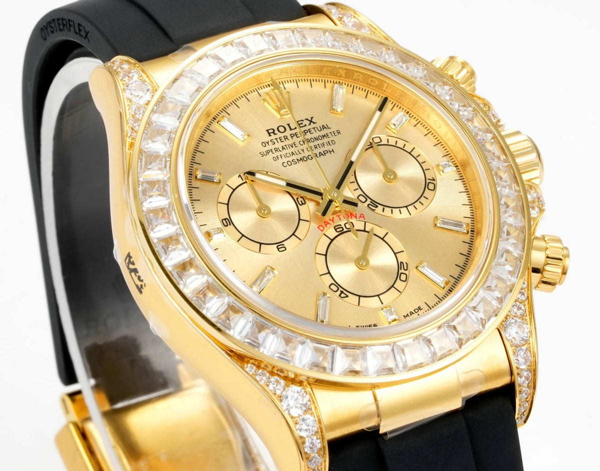 Rolex Cosmograph Daytona 40mm N+ Factory V2 Weighted Baguette Bezel Automatic Watch