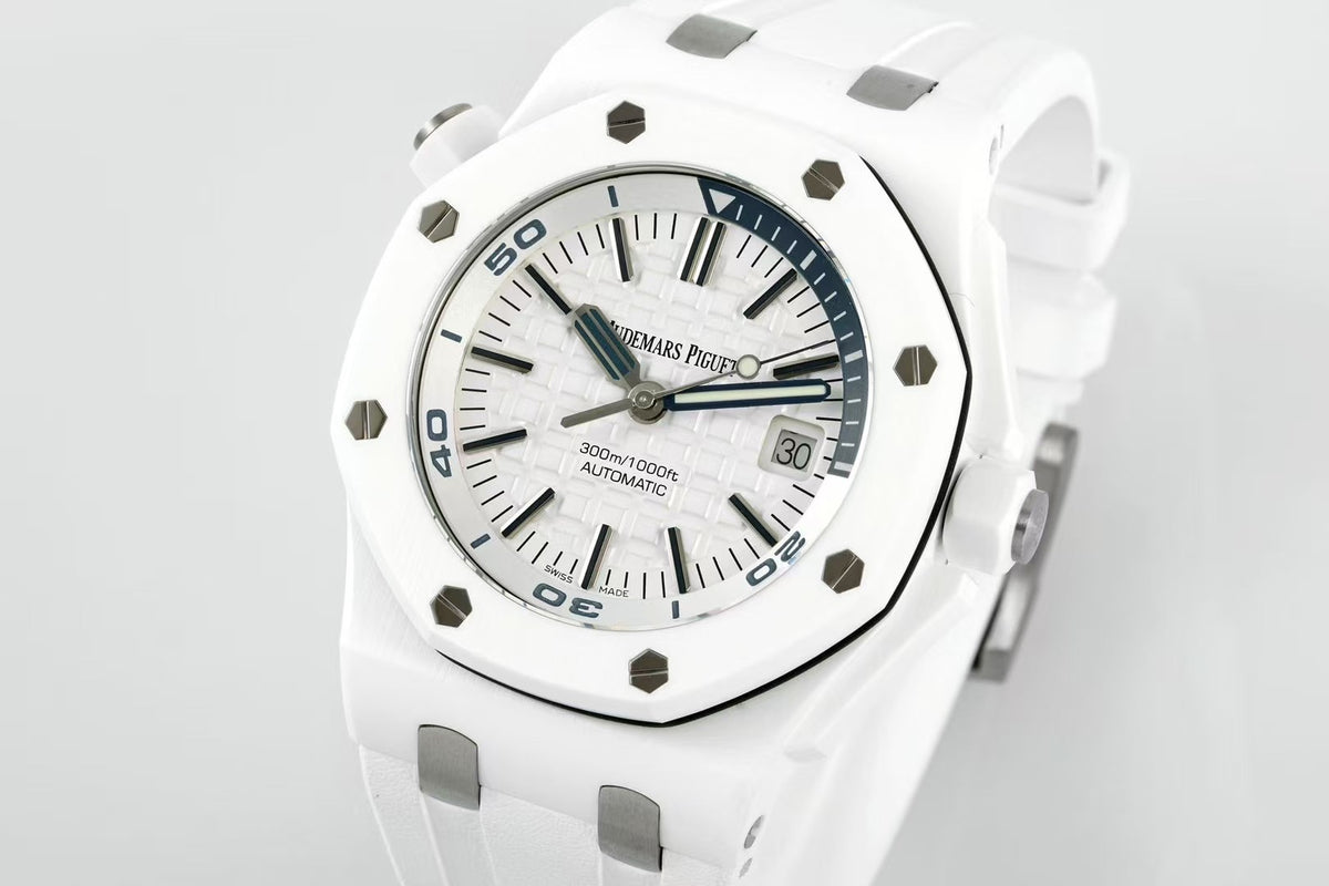 Audemars Piguet Royal Oak Offshore APS‑Factory 15707CE White‑Ceramic Automatic Dive Watch