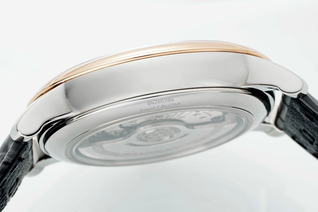 Omega De Ville Power‑Reserve Automatic Mechanical Watch, Genuine Calfskin Leather Strap