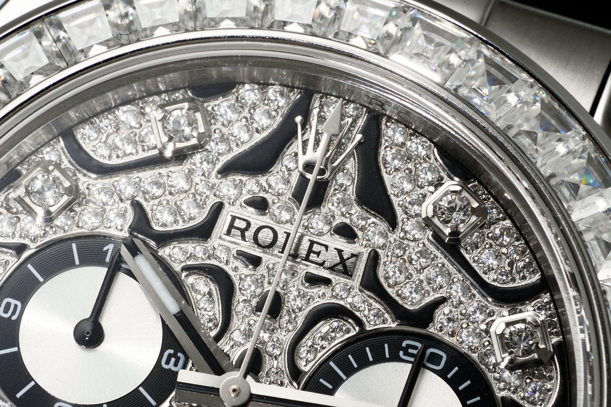 Rolex PPM Tiger Eye Moissanite Chronograph