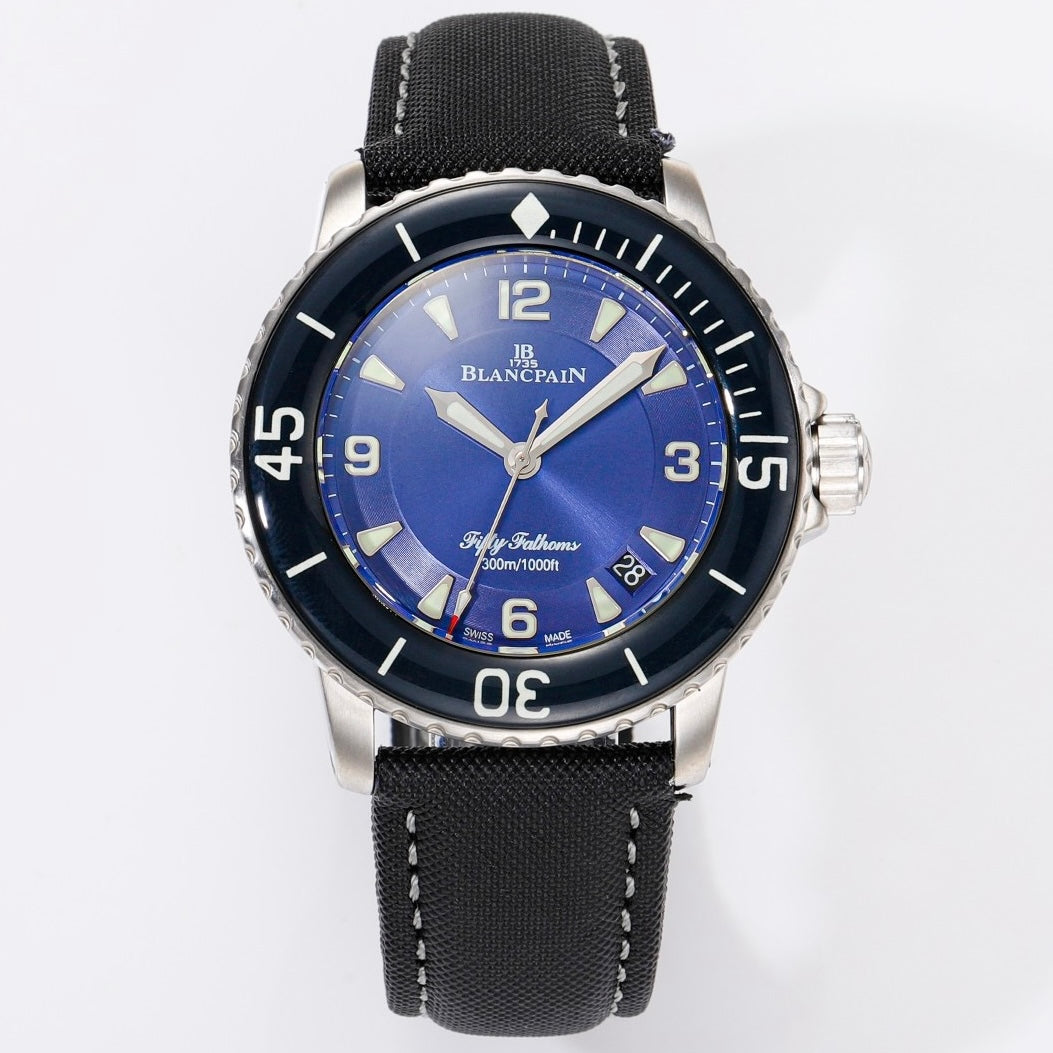 Blancpain Fifty Fathoms 45mm Automatic Diver Watch | Canvas Strap