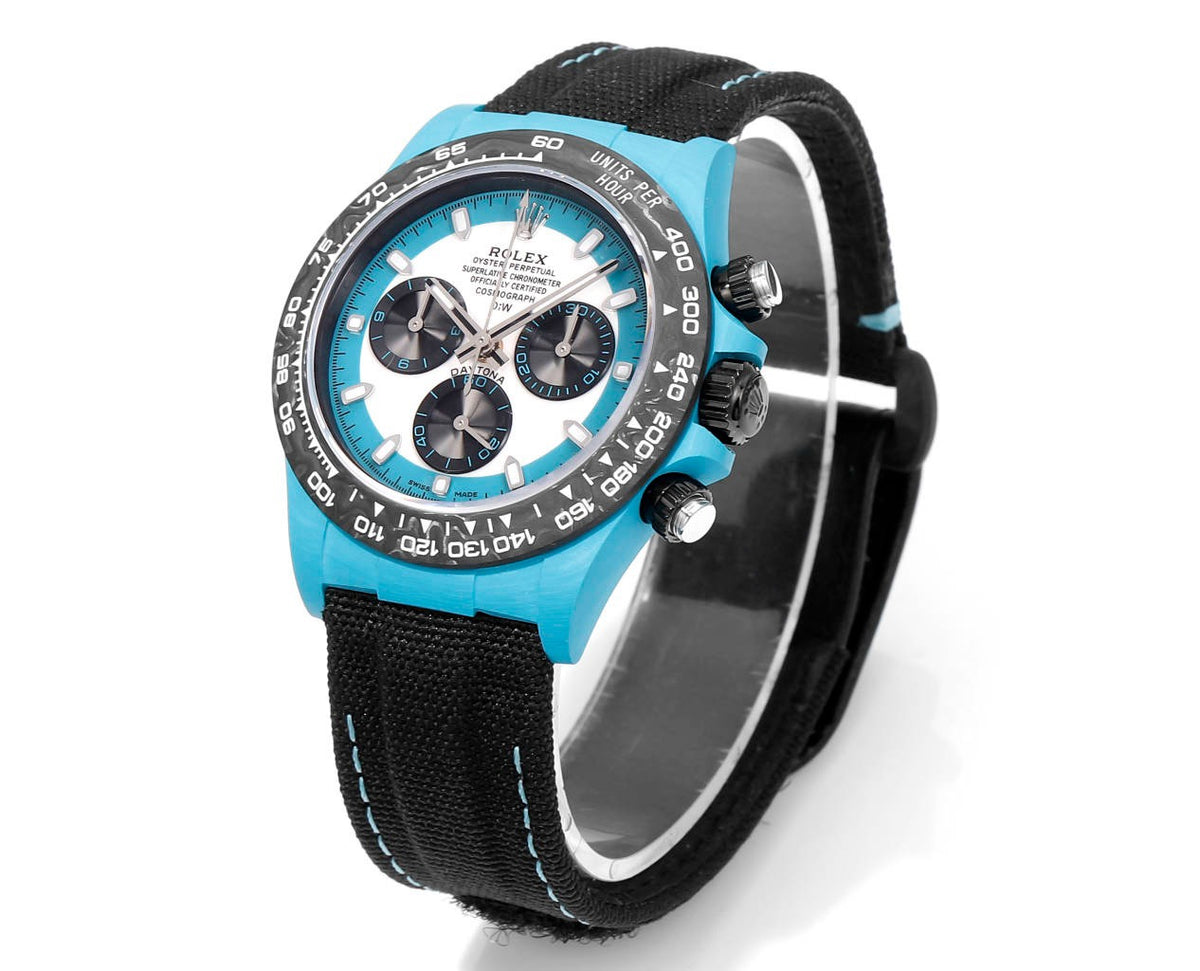 Rolex TW Factory Custom Carbon Fiber Daytona Watch 40mm 4801 Chronograph Movement Luminous Case & Buckle