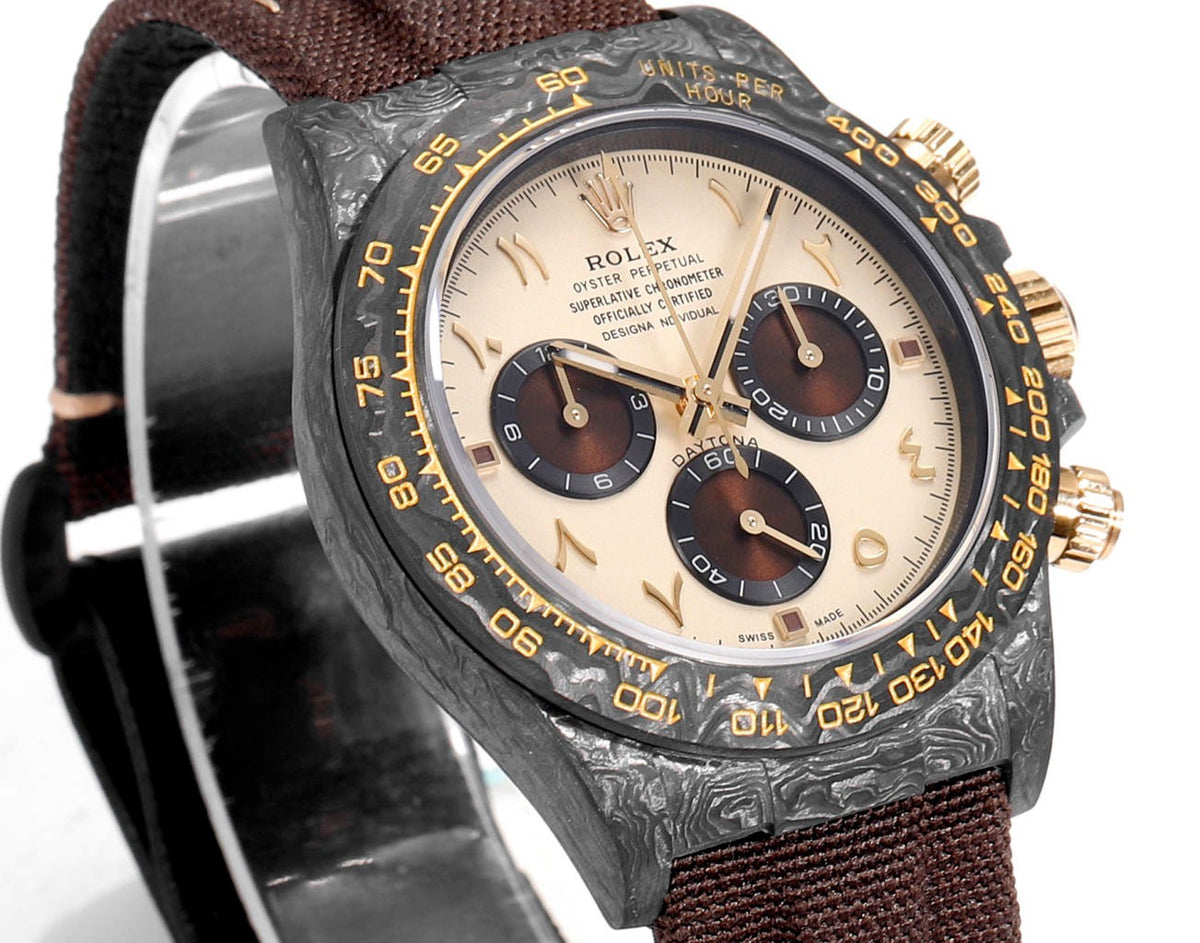 Rolex TW Factory Custom Carbon Fiber Daytona Watch 40mm 4801 Chronograph Movement Luminous Case & Buckle